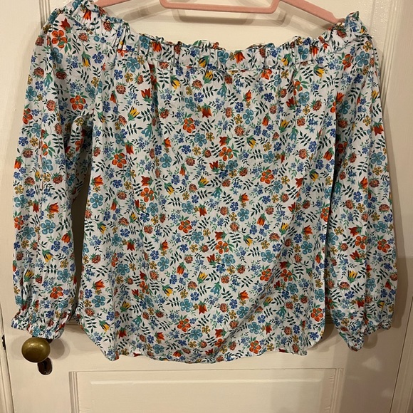 Liberty Art Fabrics for J. Crew off the shoulder floral top - Picture 3 of 4